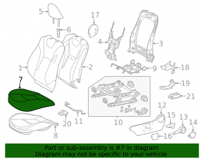 Scaun șofer pentru Toyota Prius 50 19-22 fără airbag, material textil, negru, mecanic, încălzit
