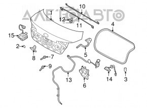 Garnitura capac portbagaj Kia Optima 11-15