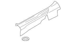Capac prag dreapta fata Subaru Outback 20- negru