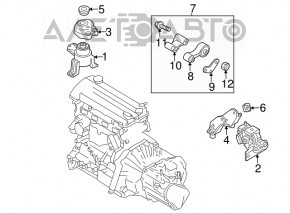 Подушка двигателя левая Mazda6 03-08 2.3