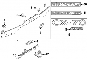 Эмблема надпись E SKYACTIV G PHEV двери багажника Mazda CX-90 24-26