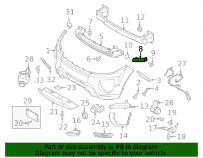 Suport bara față stânga Land Rover Range Rover Evoque 12-18
