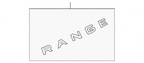 Эмблема надпись двери багажника "RANGE" Land Rover Range Rover Evoque 12-18 хром