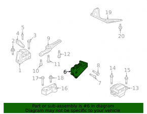 Кронштейн двигателя правый VW Atlas 18-23 3.6