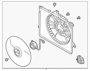 Difuzorul carcasei radiatorului asamblat pentru Kia Optima 14-15 rest 2.4, HCC