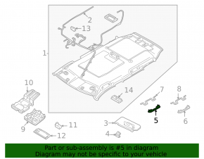Ручка потолка передняя левая Mitsubishi Outlander 22-26 черная