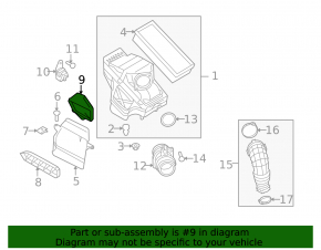 Воздуховод от воздухоприемника Audi A4 B8 08-16 2.0T