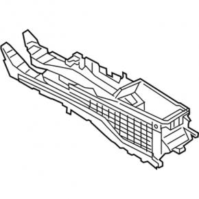 Консоль центральная подлокотник Ford Fusion mk5 17-20 черн, с воздуховодом, потертости