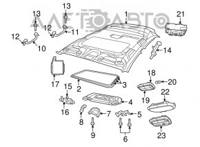 Обшивка потолка Jeep Compass 11-15 серая