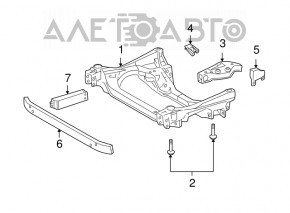 Передняя балка усиление Lexus LS460 07-09 rwd