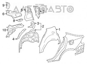 Четверть крыло задняя левая Lexus IS 14-16