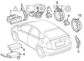 Головное устройство Toyota Prius 20 04-09 царапины