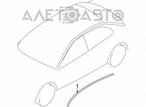 Накладка крыши правая Mitsubishi Galant 04-08