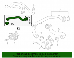 Țeavă de răcire superioară BMW X3 F25 11-17 3.0T