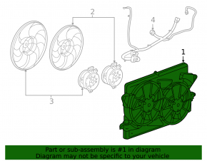 Difuzorul capacului radiatorului gol pentru Chevrolet Malibu 13-15