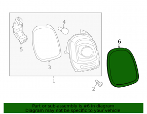 Обрамление фонаря левое Mini Cooper F56 3d 14-24 хром