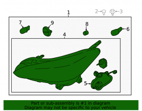 Фара передняя левая Subaru XV Crosstrek 18-19 LED