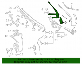 Поводок дворника правый Mercedes C-class W205 15-21
