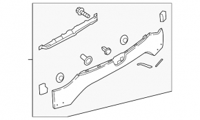 Молдинг двери багажника нижний Mazda CX-5 23-25 под keyless