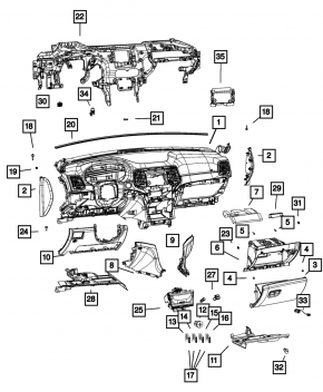 Перчаточный ящик бардачок Jeep Grand Cherokee WK2 11-22