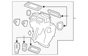 Корпус печки голый GMC Terrain 10-17