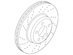Диск тормозной передний левый BMW 4 F32/33/36 14-20 340/30мм с перфорацией