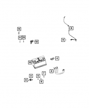 Клемма плюсовая Jeep Grand Cherokee WK2 16-22 без stop-go