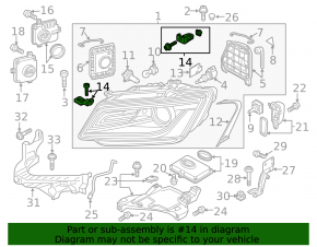 Крепление фары верхнее левое ремкомплект Audi Q5 8R 09-17
