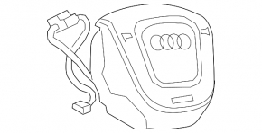 Подушка безопасности airbag в руль водительская Audi Q3 8U 15-18 черная