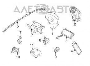 Модуль srs airbag компьютер подушек безопасности Subaru Forester 08-12 SH