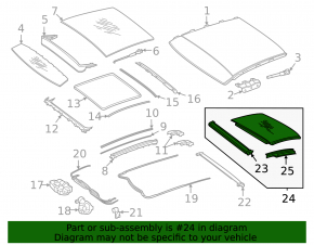 Ansamblu panoramă spate Mercedes C-class W205 15-21 perdea gri, pentru curățare, tăiată