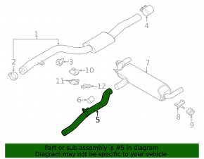 Выпускная трасса задняя часть BMW 7 G12 16-22 B58