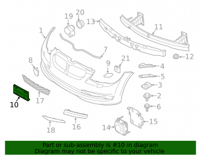 Площадка переднего номера BMW 3 F30 12-13
