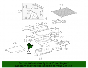 Бокс багажника левый Toyota Prius 20 04-09