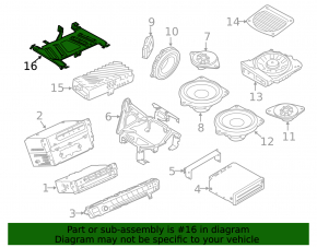 Кронштейн усилителя аудио BMW 3 F30 12-18