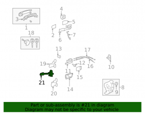 Ограничитель двери передней левой Toyota Sequoia 08-16