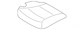 Обшивка водительского сидения Hyundai Sonata 11-15 кожа бежевый, потерта