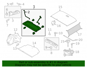 Полка багажника Ford Fiesta 11-19 5d