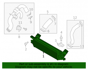 Интеркулер Ford Mustang mk6 15-23 2.3T