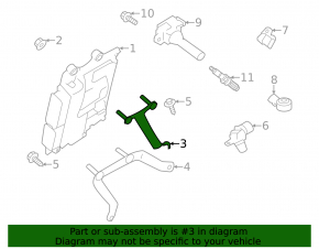Кронштейн блока ECU верхний Subaru Outback 20-25