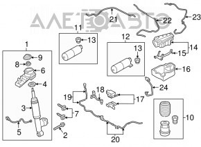 Butuc rupt pentru arcul pneumatic spate dreapta Volvo XC90 16-26