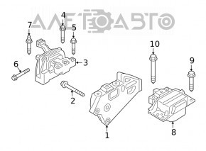 Подушка двигателя левая VW Atlas 18-23 3.6