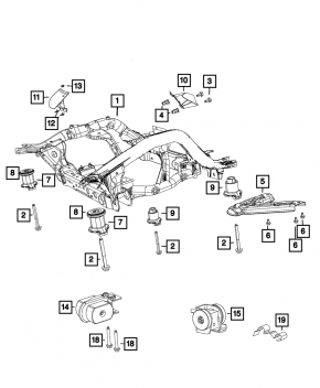Подрамник передний Jeep Grand Cherokee WK2 16-22