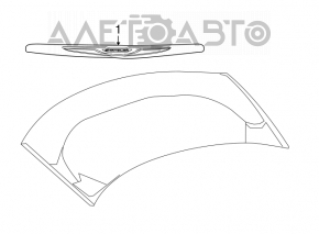 Moldura capotei Chrysler 200 11-14 crom