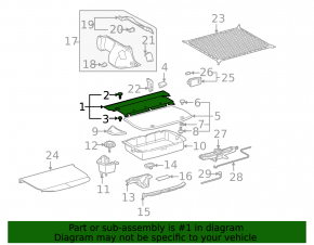 Пол багажника передний Toyota Prius 20 04-09 беж