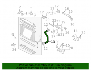 Патрубок охлаждения нижний Lexus RX400h 06-09
