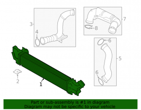 Интеркулер Mini Cooper F56 3d 14-24 1.5t