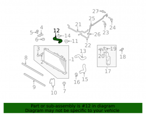 Патрубок охлаждения верхний правый Subaru Outback 10-14 3.6