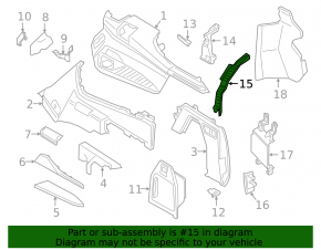 Кронштейн обшивки арки правый BMW X7 G07 19-26