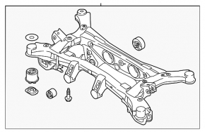 Подрамник задний Hyundai Tucson 19-21 AWD